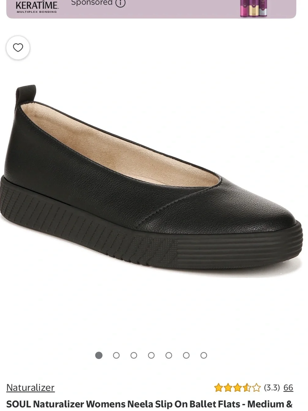 BRAND NEW SOUL Naturalizer Black Slip-On Ballet Flats “Neela” style SZ 10